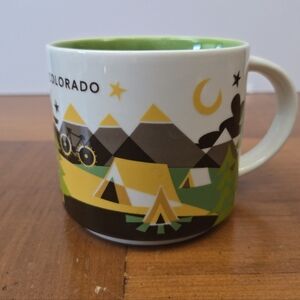 Colorado Starbucks You Are Here Mug with Green Interior
